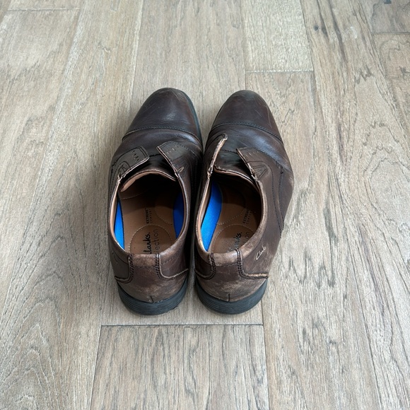 Clarks Men's Whiddon Cap Oxford Dark Brown Lace Up Dress Shoe Size 9.5 - Picture 3 of 7